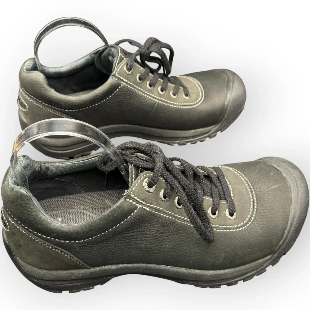 Keen Black Leather work Shoes 11.5 Anti-Slip Oil Resistant Non-marking Chunky
